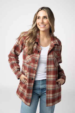 Brick Plaid Shacket