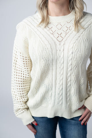 Ivory Open Knit Sweater