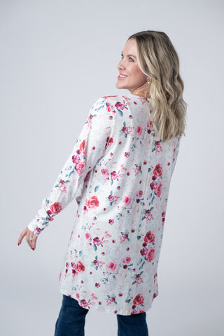 Pink Bloom Classic Cardigan