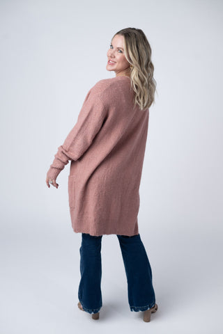 Dusty Rose Cozy Cardigan