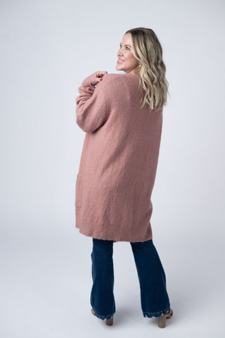 Dusty Rose Cozy Cardigan