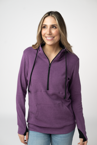 Purple Half Zip Hoodie