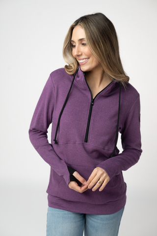 Purple Half Zip Hoodie