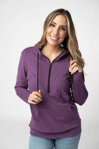 Purple Half Zip Hoodie