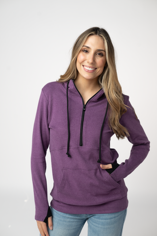 Purple Half Zip Hoodie