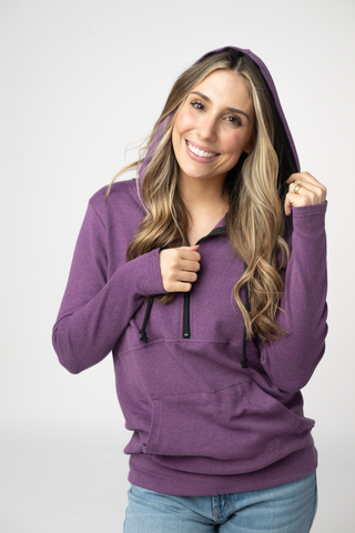 Purple Half Zip Hoodie
