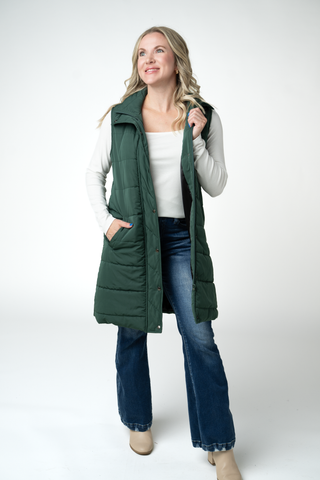Evergreen Harlowe Long Vest
