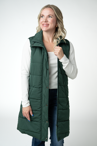 Evergreen Harlowe Long Vest
