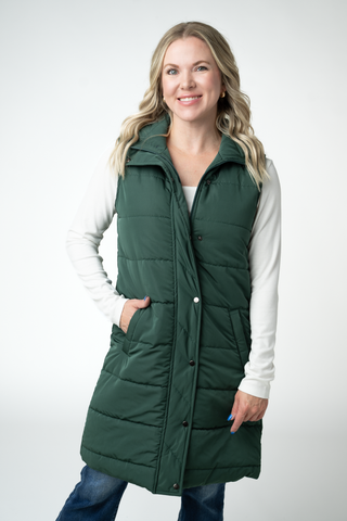 Evergreen Harlowe Long Vest