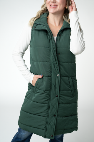 Evergreen Harlowe Long Vest