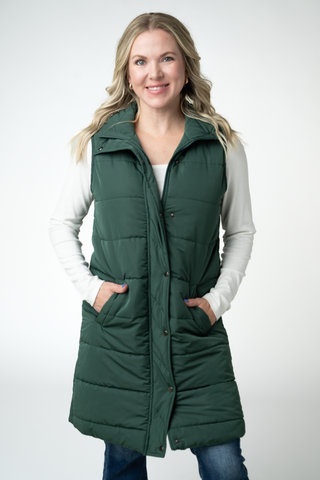 Evergreen Harlowe Long Vest