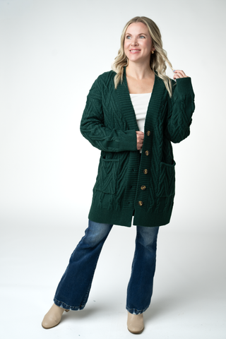 Evergreen Knit Button Sweater