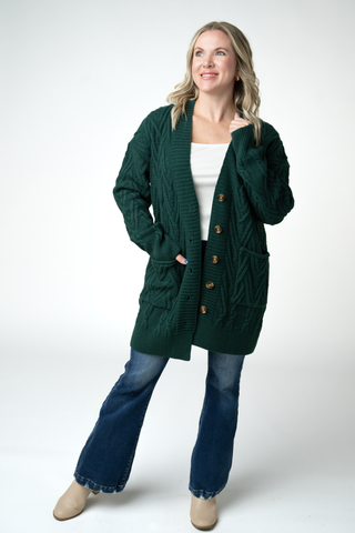 Evergreen Knit Button Sweater