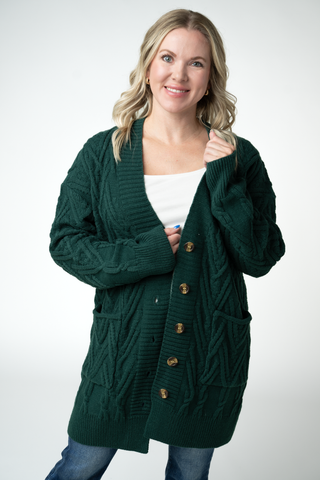 Evergreen Knit Button Sweater
