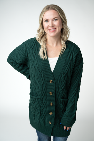 Evergreen Knit Button Sweater