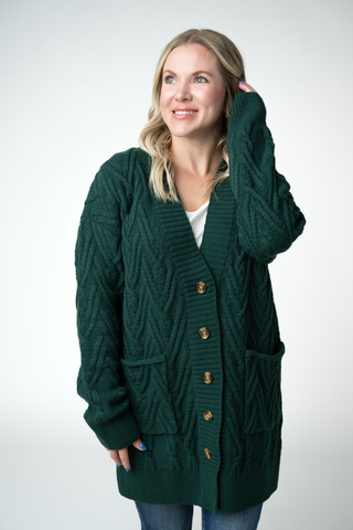 Evergreen Knit Button Sweater