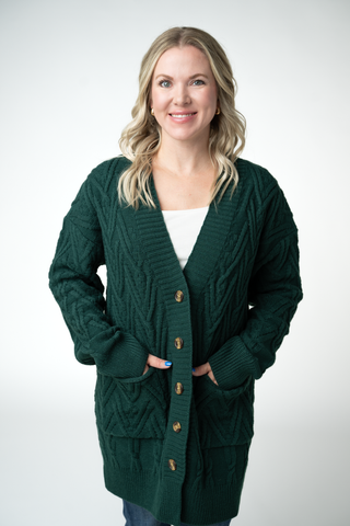 Evergreen Knit Button Sweater