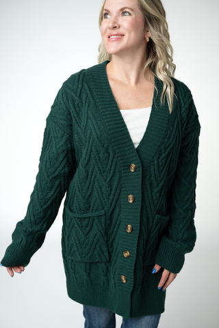 Evergreen Knit Button Sweater