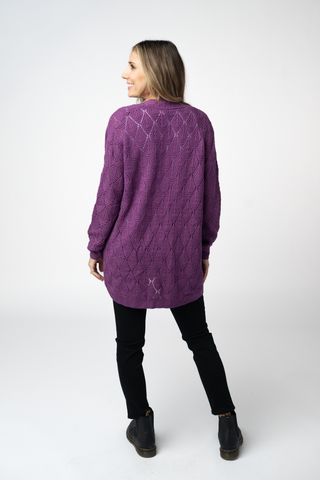Purple Knit Cardigan