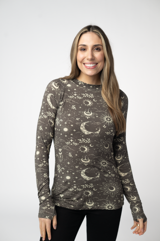 Celestial Nights Long Sleeve Top w/ Thumbholes