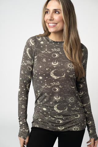 Celestial Nights Long Sleeve Top w/ Thumbholes