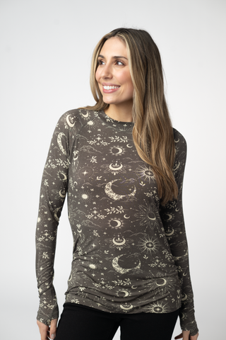 Celestial Nights Long Sleeve Top w/ Thumbholes