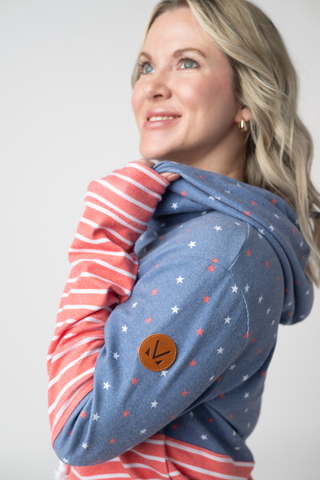 Faded Navy Freedom Stars and Stripes Hoodie
