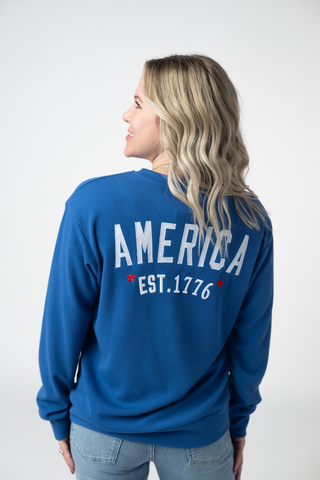 America Embroidered Pullover