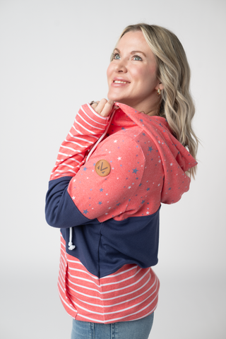 Liberty Stars, Navy, and Stripes Trio Full Zip Hoodie