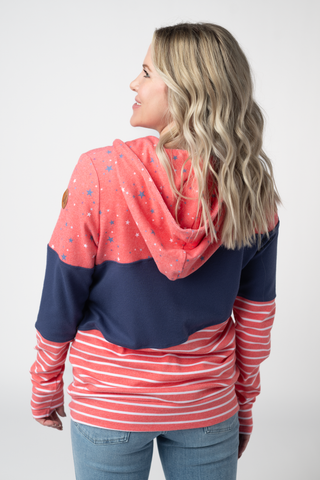 Liberty Stars, Navy, and Stripes Trio Full Zip Hoodie