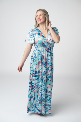 Aqua Breeze Maxi Dress