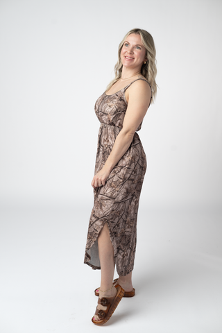 maxi camo dress Plus Size Remi Tiered L I V D the Maisie Camo Dress Glamine Women's Jungle Camo Maxi