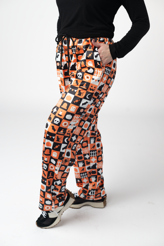 Trick-Or-Treat Checkered Lounge Pants