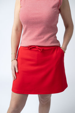 Red Luxe Skort