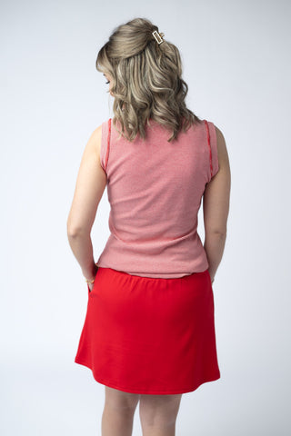 Red Luxe Skort