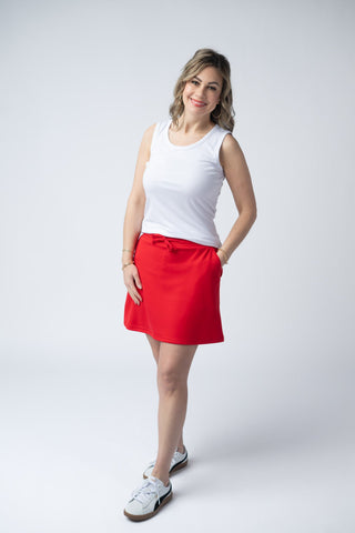 Red Luxe Skort