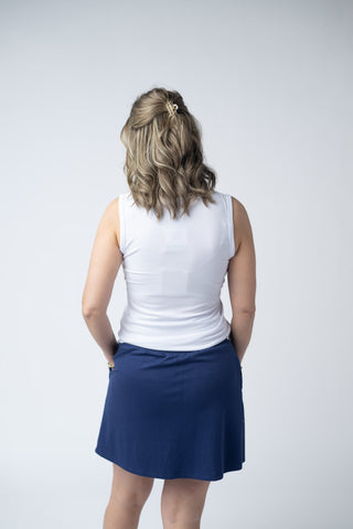 Navy Luxe Skort