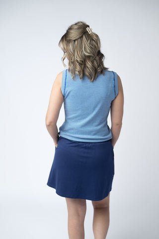 Navy Luxe Skort
