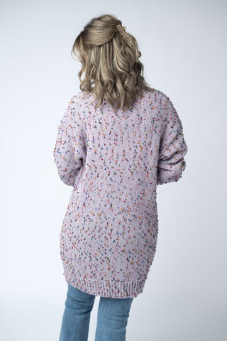 Lavender Confetti Cardigan