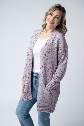 Lavender Confetti Cardigan