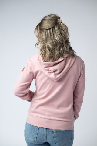 Dusty Pink Full Zip Hoodie