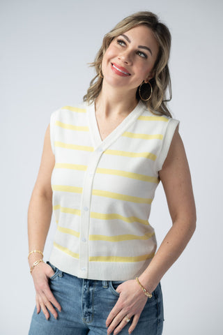 Ray of Sunshine Striped Knit Tank
