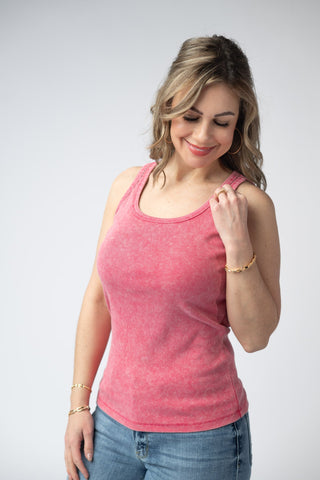 Red Vintage Wash Tank