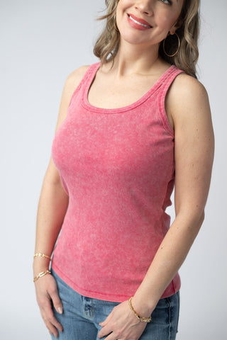 Red Vintage Wash Tank