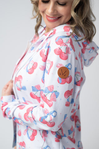Patriotic Cherries Full Zip Hoodie