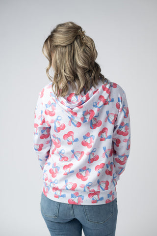 Patriotic Cherries Full Zip Hoodie