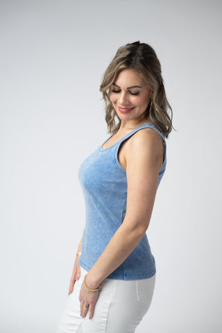 Blue Vintage Wash Tank