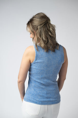 Blue Vintage Wash Tank