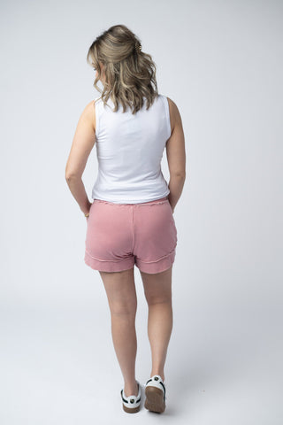 Dusty Pink Vintage Wash Shorts