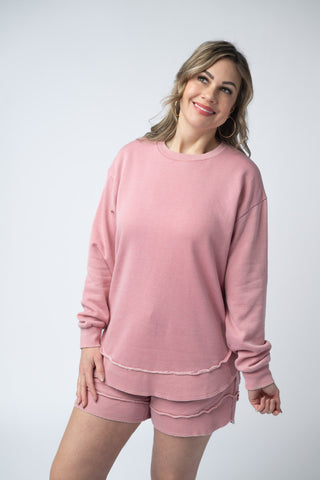 Dusty Pink Vintage Wash Pullover